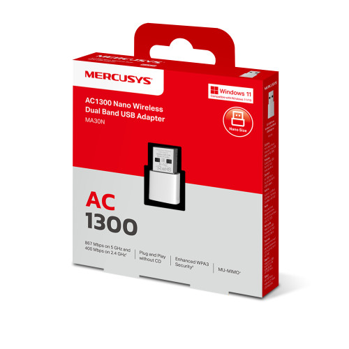 Mercusys MA30N Wireless USB AC1300 Nano Dual Band