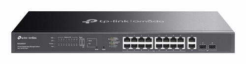 TP-Link ES220GMP Switch Omada 18Port Gigabit Easy Managed, 16-Port PoE+ (250w) with 2*giga SFP slots,Rackmount, Centralized cloud management via the web or the Omada app