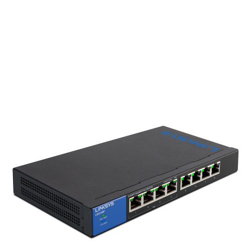 Linksys Unmanaged Switch 8 Port Gigabit with 4-Port PoE+ (50W) (LGS108P-EU)