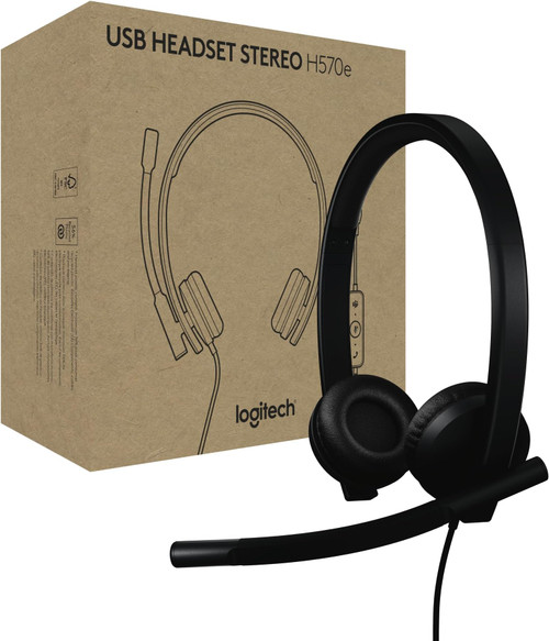 Logitech USB Headset With Microphone - H570E USB-A (noise-canceling mic, certified for business) (981-000575)