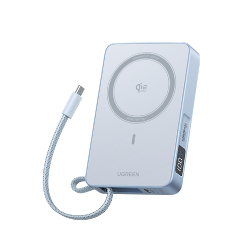 Ugreen MagFlow 10000mAh Wireless Power Bank with Qi2 25W Certified Fast Charging & Magnetic MagSafe Compatibility