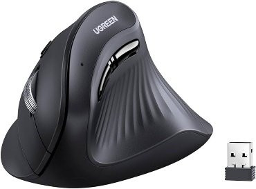 UGREEN Vertical Bluetooth and Silent Wireless Mouse, 4000DPI, Connect and switch Up to 3 Devices