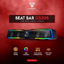 Fantech GS305 BEAT BAR Dual Mode (Wired & Bluetooth) RGB Gaming Speaker, 6W 2" tuned Drive, Deep Bass Boost