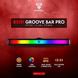 Fantech BS151 GROOVE BAR Dual Mode (Wired & Bluetooth) RGB Gaming Speaker, 10W + Built-in Microphone