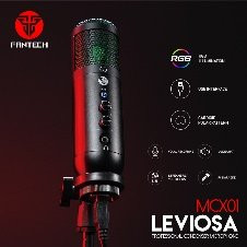 Fantech LEVIOSA MCX01: Professional RGB Condenser Microphone For Streamer or Youtuber, USB Interface
