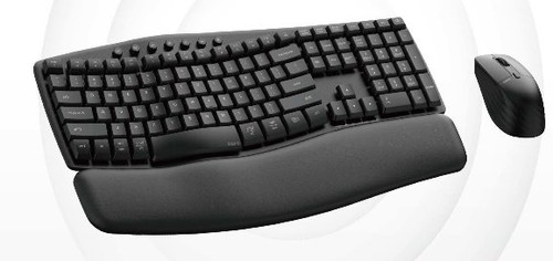 FANTECH WKM71 AERA ARCH: The Ultimate Natural Curved Ergonomic Wireless Combo, High-Performance Multi-Device Silent Keyboard & Mouse