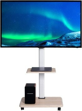 Floor TV Stand 32-70 inch TV Screen Size Rooling TV Stand on Wheels G2W