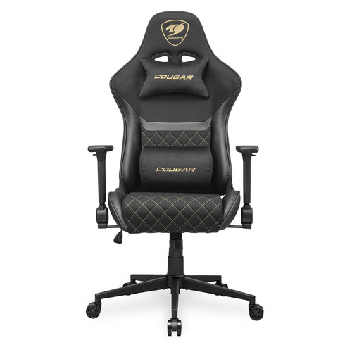COUGAR Armor ONE V2 Gold Gaming Chair Choices of Breathable PVC Leather or Woven Fabric