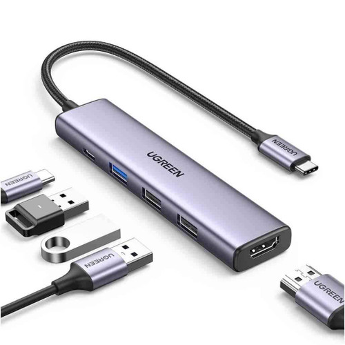 UGREEN REVODOK 5-in-1 USB-C HUB Docking Station 1x USB3.0 + 2x USB2.0 + 4K HDMI + USB-C Power Delivery Port UGREEN REVODOK 5-in-1 USB-C HUB Docking Station 1x USB3.0 + 2x USB2.0 + 4K HDMI + USB-C Power Delivery Port