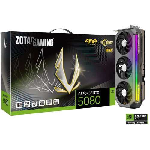 ZOTAC GAMING GeForce RTX 5080 AMP Extreme INFINITY ULTRA Graphics Card ZOTAC GAMING GeForce RTX 5080 AMP Extreme INFINITY ULTRA Graphics Card