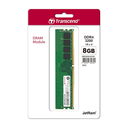 Transcend 8GB DDR4 3200MHz Desktop Memory Transcend 8GB DDR4 3200MHz Desktop Memory