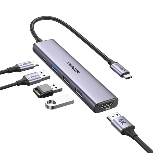 UGREEN Revodok 105 5-IN-1 USB-C Hub (100W PD, 4K@30Hz HDMI) UGREEN Revodok 105 5-IN-1 USB-C Hub (100W PD, 4K@30Hz HDMI)