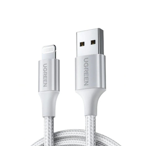 UGREEN USB-A to Lightning Braided Cable, MFI Apple Certified, Fast Charging UGREEN USB-A to Lightning Braided Cable, MFI Apple Certified, Fast Charging
