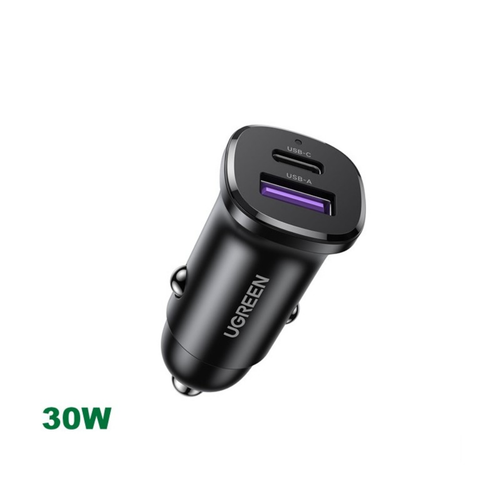 UGREEN 30W Dual Port Fast Car Charger, for Phones, Tablets & Ipads UGREEN 30W Dual Port Fast Car Charger, for Phones, Tablets & Ipads