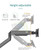 KALOC DS160-2B PRO ERGO Dual Monitor Arm, Gas Spring technology & USB Extension & Cable Management for 17 to 35 Inch Screens (Up to 15kg)