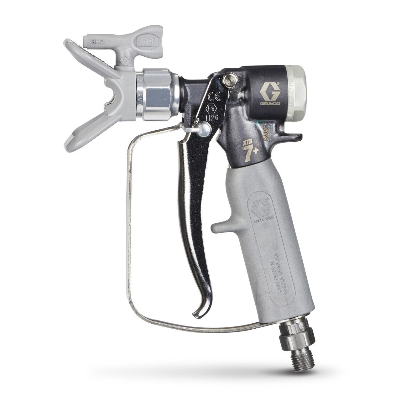 Graco XTR722 XTR7+ Airless Spray Gun, Insulated Handle, 4Finger
