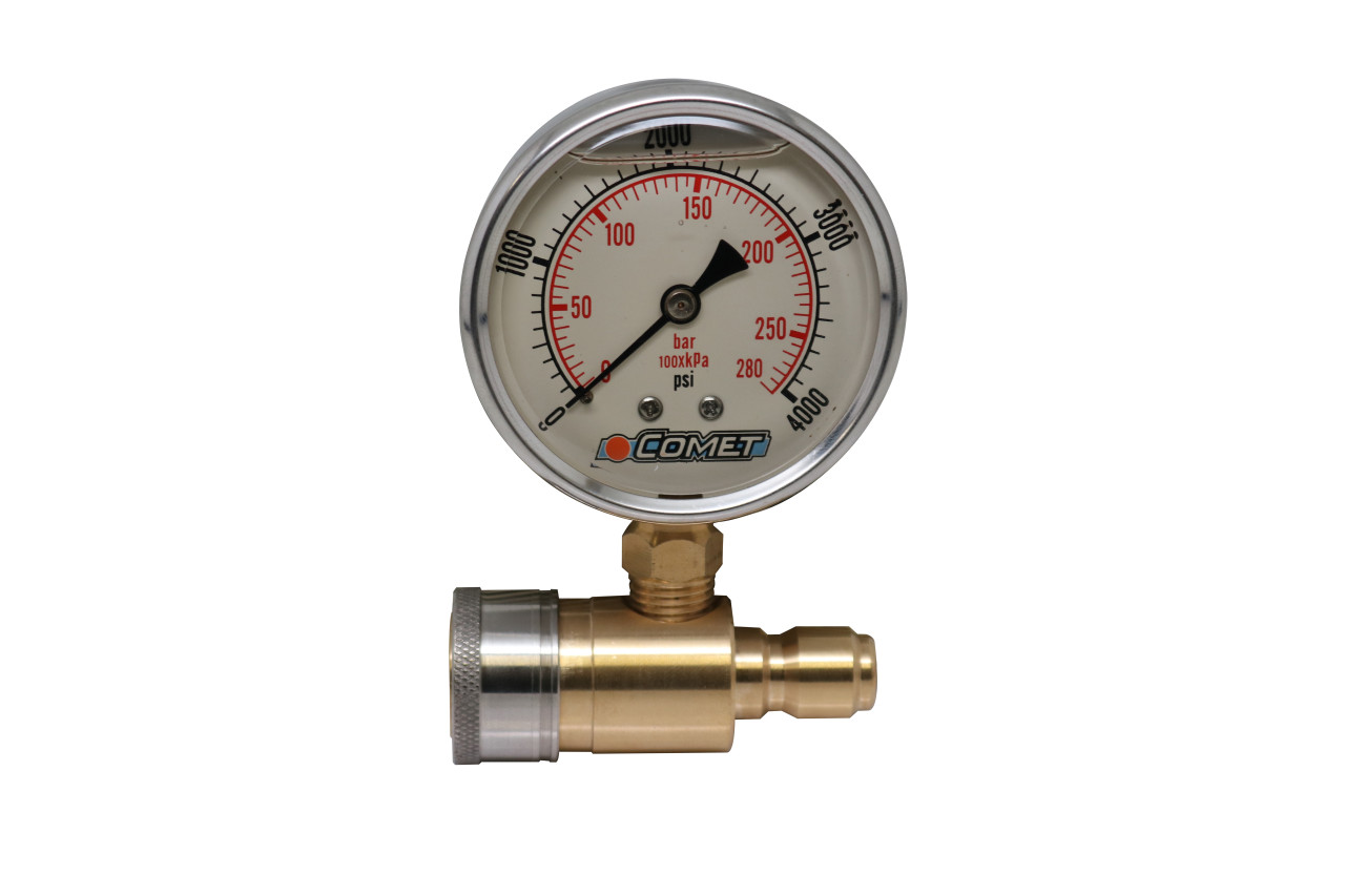 Comet 8102.0340.00 Pressure Washer Test Gauge Kit, 4000 psi Spraywell