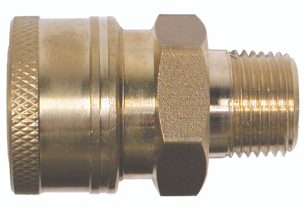 Pressure Washer Quick Coupler Male Socket, 1/4" MNPT, Brass Spraywell