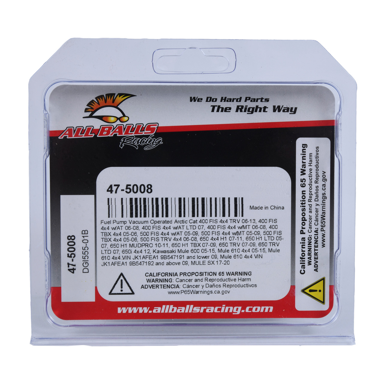 All Balls Racing 47-5008 Fuel Pump Vacuum Operated - Spraywell