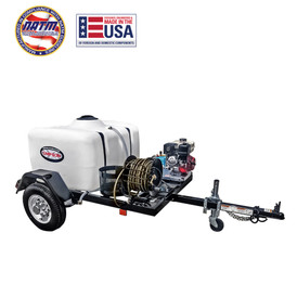 Simpson Professional 3800 PSI 3.5 GPM (Gas - Cold Water) Direct Drive Pressure Washer Trailer with Honda GX270 Engine and CAT Triplex Pump