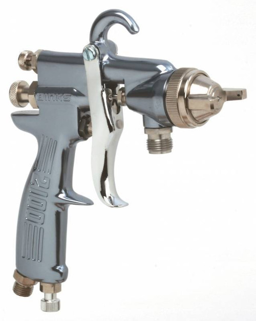 Binks 2101-2821-3 Conventional Air Spray Gun, 63BSS Fluid Nozzle, 46-21MD-3 Air Nozzle, Pressure Feed