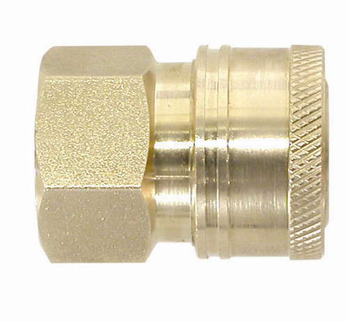 Pressure Washer Quick Coupler Female Socket, 1/4" FNPT, Brass