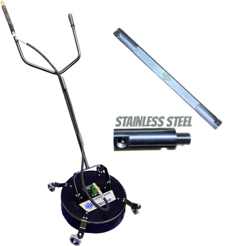 UC4019WW-HFSS Whisper Wash Ultra Clean 19-inch Surface Cleaner with Wheels — Hydro-Flow 2-Tip Stainless Steel