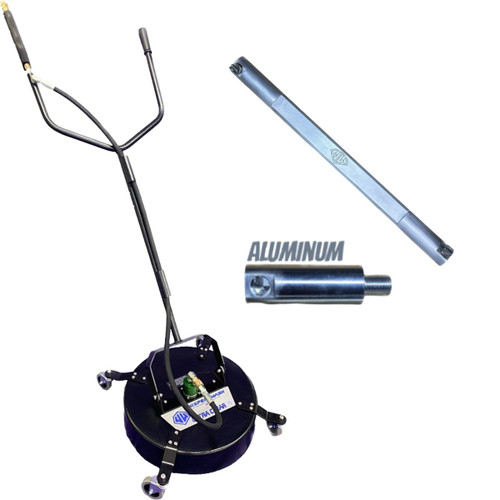 Whisper Wash Ultra Clean 19-inch Surface Cleaner with Wheels — Hydro-Flow 2-Tip Aluminum