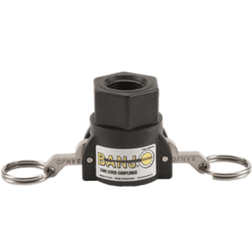 Banjo 050D Cam Lever Coupling, 3/4" female coupler, 1/2" female thread
