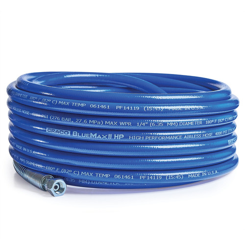 Graco 277250 BlueMax II HP Airless Hose, 1/4 in x 50 ft, 4000 psi