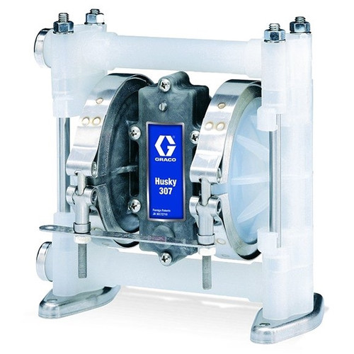 Graco D32215 Husky 307 PP 3/8 in. (9.52 mm) NPT Standard Pump, PP Center Section, AC Seats, PTFE Balls & TPE Diaphragm