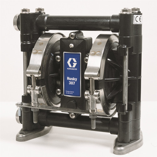 Graco D31215 Husky 307 AC 3/8 in. (9.52 mm) NPT Standard Pump, PP Center Section, AC Seats, PTFE Balls & TPE Diaphragm