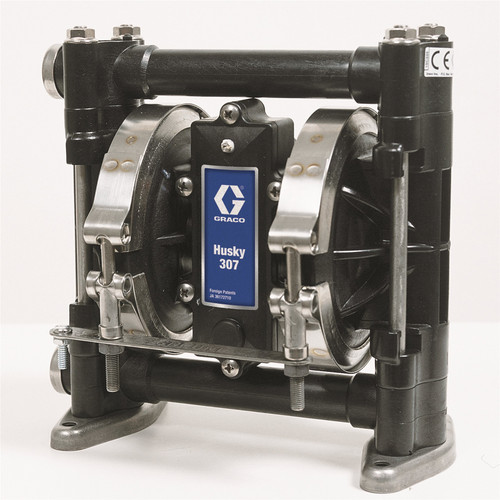 Graco D31255 Husky 307 AC 3/8 in. (9.52 mm) NPT Standard Pump, PP Center Section, AC Seats, TPE Balls & TPE Diaphragm