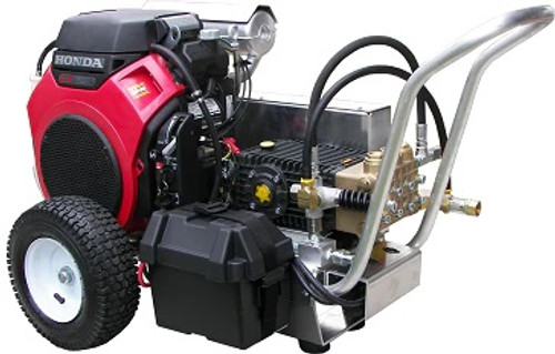 BE Professional 4000 PSI (Gas - Cold Water) Pressure Washer w/ Aluminum  Frame, General Pump & Honda GX390 Engine