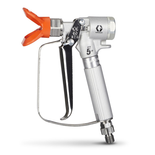 Graco XTR521 XTR5+ Airless Spray Gun, Round Handle, 4-Finger Trigger, Flat Tip