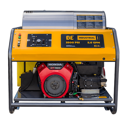 BE Pressure HW3524HG12V 3,500 PSI - 5.6 GPM Hot Water Pressure Washer Honda GX690 Engine and General Triplex Pump