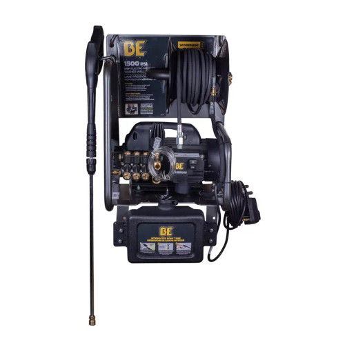 BE Pressure P1515EPNW 1,500 PSI - 1.6 GPM Electric Pressure Washer with Powerease Motor and Triplex Pump