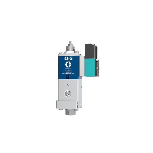 Graco V25AS000BA iQ Dispense Valve, Snuff Back, Ambient, NPT Tip, 0in (000mm) Nozzle, Direct Mount Solenoid