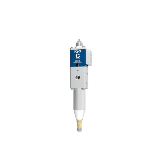 Graco V25DS060DA iQ Dispense Valve, Snuff Back, Ambient, 0.039in (1.0mm) Tip, 2.36in (60mm) Nozzle, Remote Mount Solenoid