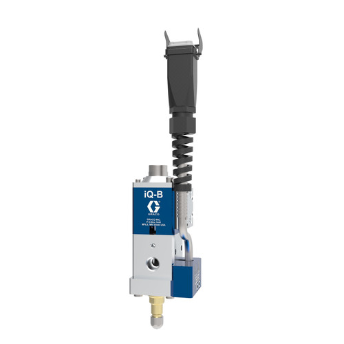 Graco V25FB000DB iQ Dispense Valve, Ball/Seat, Heated, 0.051in (1.3mm) Tip , 0in (000mm) Nozzle, Remote Mount Solenoid