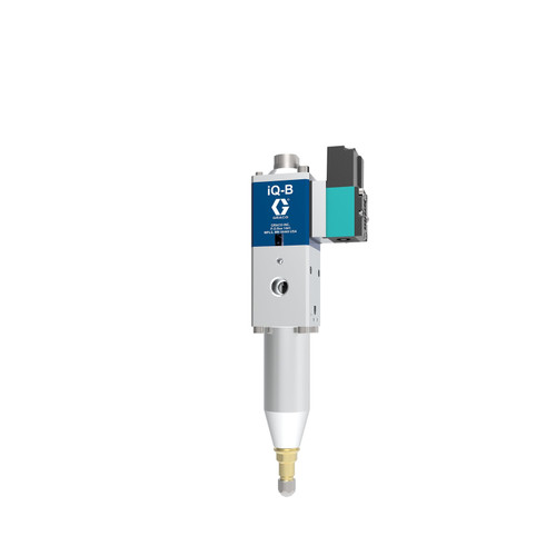 Graco V25DB060BA iQ Dispense Valve, Ball/Seat, Ambient, 0.039in (1.0mm) Tip, 2.36in (60mm) Nozzle, Direct Mount Solenoid