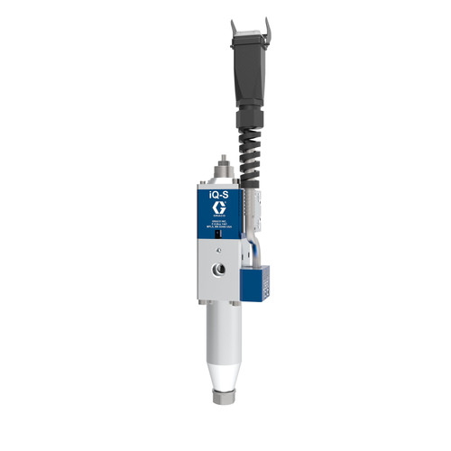 Graco V25AS060DB iQ Dispense Valve, Snuff Back, Heated, NPT Tip, 2.36in (60mm) Nozzle, Remote Mount Solenoid