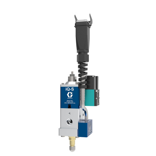 Graco V25FS000BB iQ Dispense Valve, Snuff Back, Heated, 0.051in (1.3mm) Tip , 0in (000mm) Nozzle, Direct Mount Solenoid