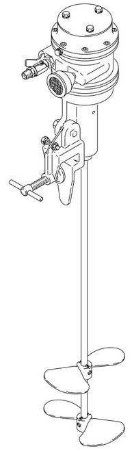 Graco 225831 Clamp Mounted Drum Agitator, air driven, 1 HP, 41.5