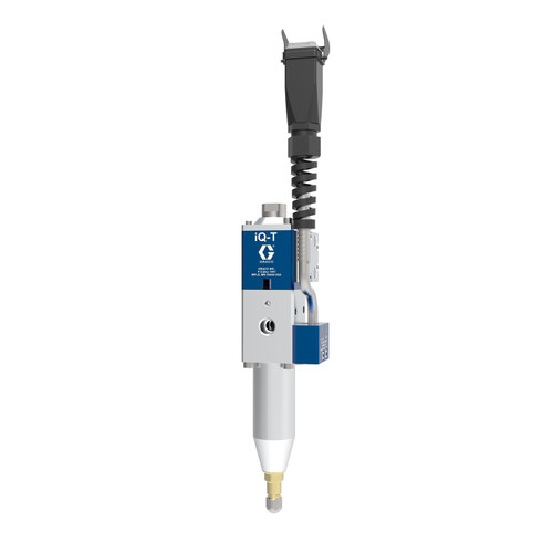 Graco VELLT060DB iQ Dispense Valve, Elite Tip-Seal, Heated, 0.157in (4.0mm) Tip, 2.36in (60mm) Nozzle, Remote Mount Solenoid