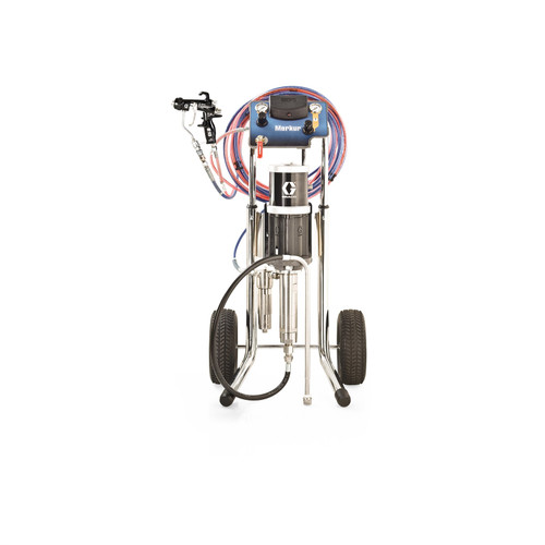 Graco G15C30 15:1 Merkur AA Package, 0.8 gpm (3 lpm) fluid flow, Cart Mount, PerformAA 15 Gun, Pump Air Controls, Gun Air/Fluid Hose, Fluid Filter, DataTrak