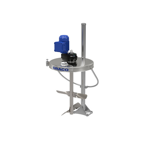Graco 25C481 Electric Back Gear Drum Agitator with drum cover, elevator, shaft and blades, ATEX
