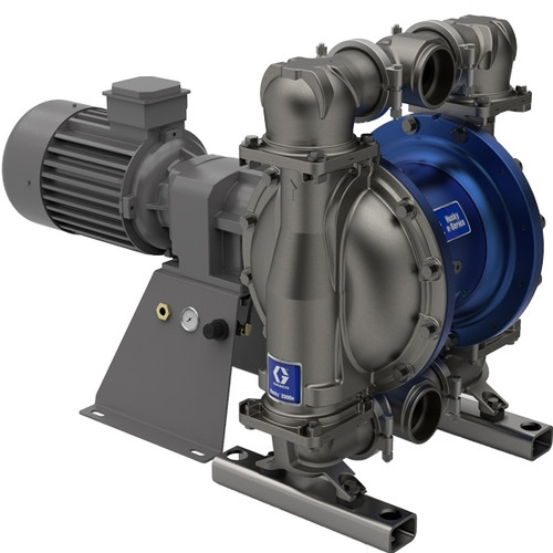 Graco 659803 Husky 3300e 3" SS Electric Diaphragm Pump; 7.5 Hp AC Motor, No CMPSR, End Port NPT, AL Center, GE Seat, GE Ball, GE Diaphragm