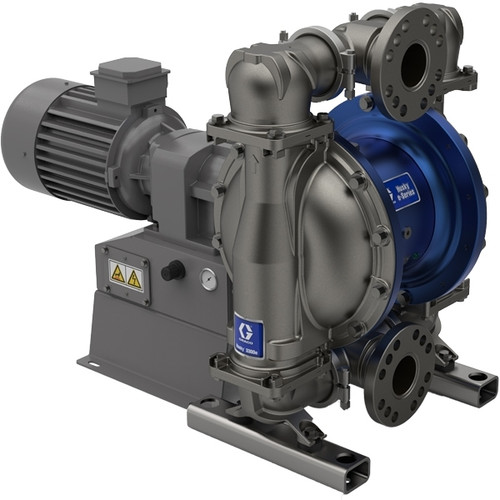 Graco 659836 Husky 3300e 3" SS Electric Diaphragm Pump; 7.5 Hp AC Motor, 240V CMPSR, Cntr Port Flange, AL Center, GE Seat, GE Ball, GE Diaphragm