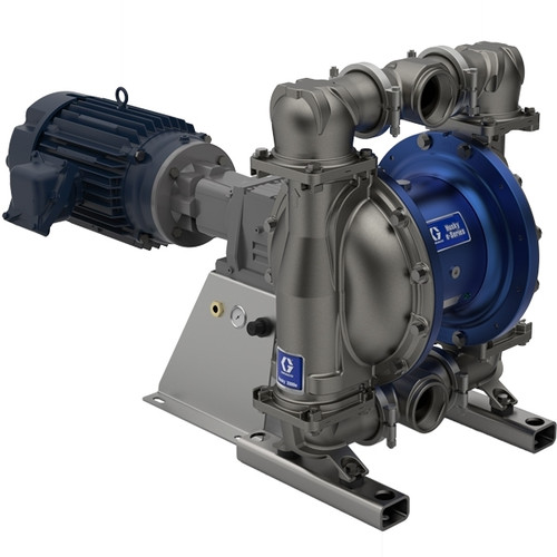 Graco 659821 Husky 3300e 3" SS Electric Diaphragm Pump; 7.5 Hp ATEX Motor, No CMPSR, End Port NPT, AL Center, GE Seat, GE Ball, GE Diaphragm